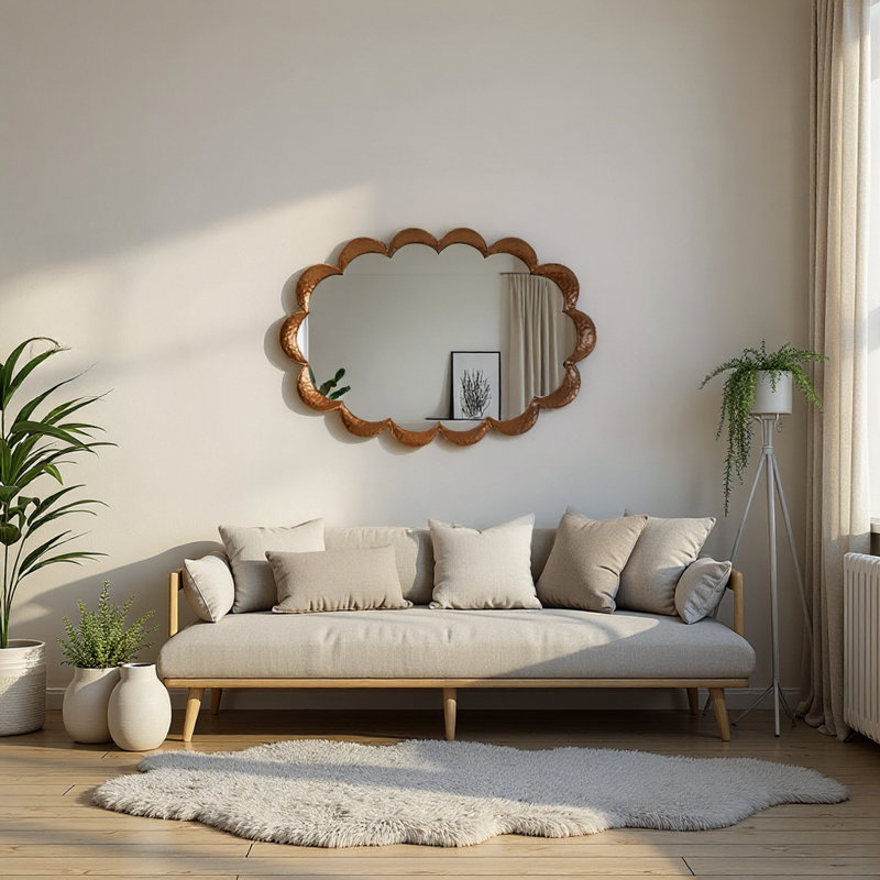 【IDEE】SLEIGH MIRROR Natural Birch Lane™ Marbella Wave Mirror & Reviews | Birch Lane